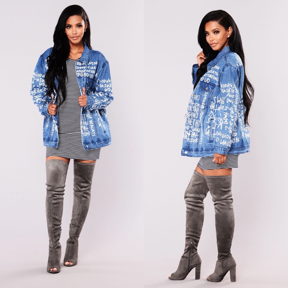 Printed Denim Jacket - image 6